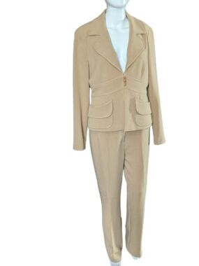 Allen B. by Allen Schwartz Beige Two-Piece Pantsuit- Sz8